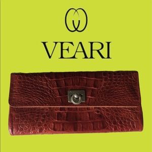 🔥sale🔥VEARI Authentic Genuine Crocodile Skin Purse